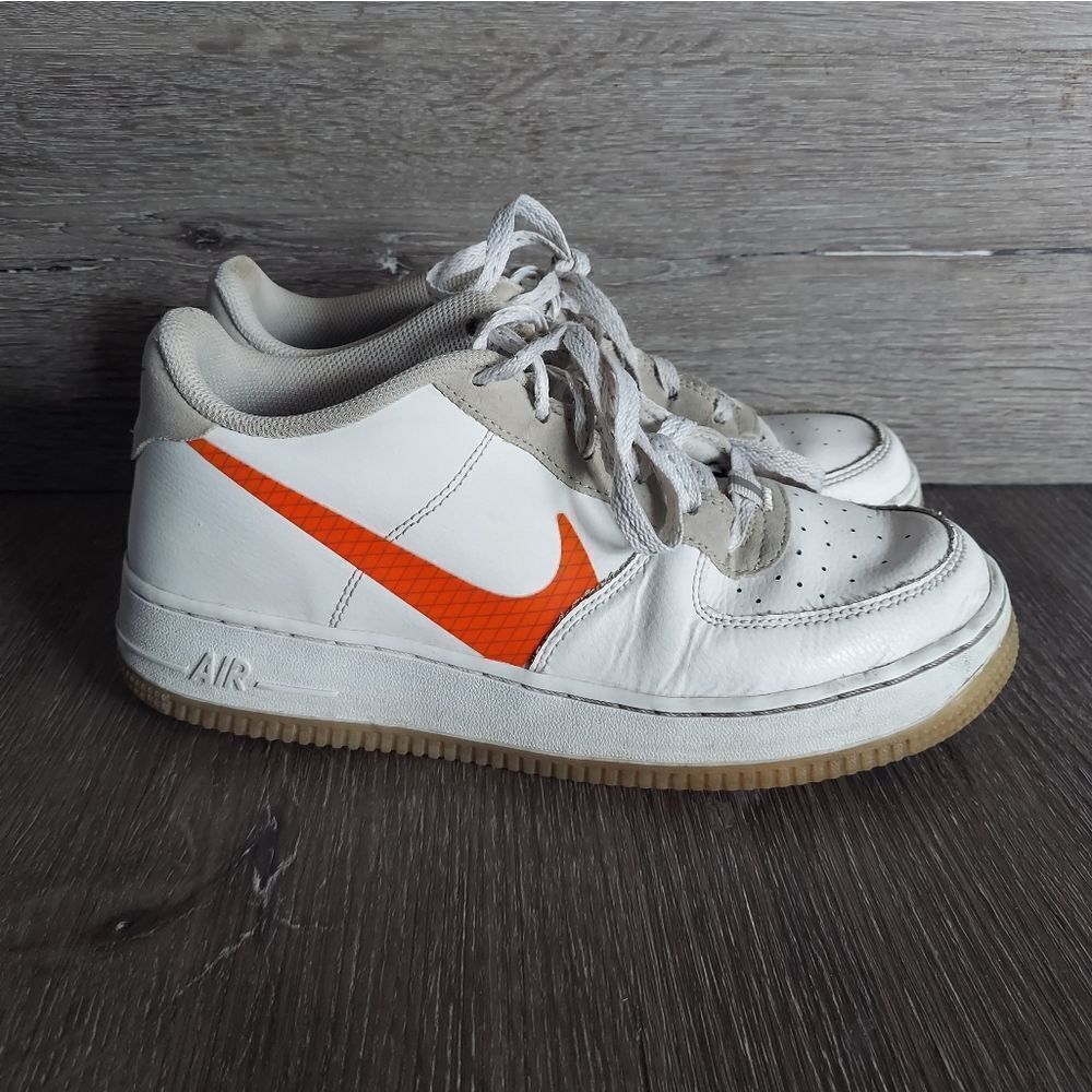NIKE Air Force 1 LV8 3 (GS) CD7409-100 White/Total Orange (YOUTH 7Y)
